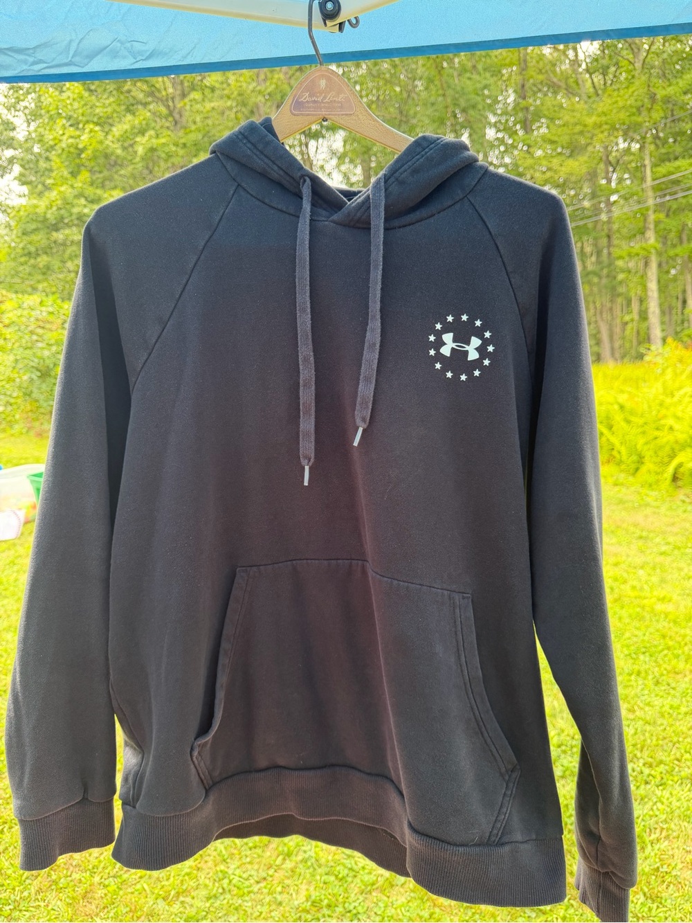 Under Armour Black Crewneck Hoodie with White Star Logo